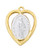 Gold-over Sterling Silver Two-Tone Miraculous Medal with Heart - 16-18" Chain