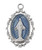 Sterling Silver or Gold-over Sterling Silver Scalloped Blue Enamel Miraculous Medal - 18" Chain