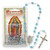 Our Lady of Guadalupe Chaplet with Light Blue Glass Beads