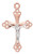 Rose Gold Two-Tone Crucifix - 18" Chain