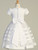 Communion Dress - Satin Bodice with Organza Overlay