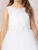 The bodice of this dress is detailed with diagonal embroidery and lace accents.
This First Holy Communion dress has an illusion neckline for additional style
Mesh Skirt
The dress has a zipper closure in the back.
3 Dress Limit per Order