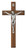 Beveled Walnut Wall Crucifix with Silver Corpus - 10"