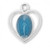 Sterling Silver Enameled Heartshaped Miraculous Medal. Blue or Pink enameled oval shaped pendant set inside a sterling silver heart. Medal comes on a 18" genuine rhodium plated curb chain. Dimensions: 0.6" x 0.4" (14mm x 11mm). Weight of medal: 1.0 Grams. Pendant presents in a deluxe velour gift box. Made in USA.