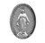 Miraculous Medal Lapel Pin. Dimensions: 0.5" x 0.5" (13mm x 13mm). Sterling Silver Miraculous Medal Lapel Pin comes in a deluxe velvet gift box and is made in USA.