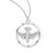  Holy Spirit Medal comes on a 18" genuine rhodium plated curb chain in a deluxe velour gift box.