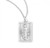 1.0" x 0.7" Miraculous Medal Rectangular Pendant.  This sterling silver medal comes on an 18" genuine rhodium plated endless curb chain. Medal comes in a deluxe velour gift box. Made in the USA.