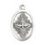 Holy Spirit Oval Antiqued Silver Oxidized Medal