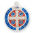 St. Benedict Medal, Sterling Silver Blue Enameled 