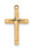 Gold Over Sterling Silver Etched Cross. Etched Cross comes on an18" Rhodium Plated Chain. Etched cross measures 1/2" x 13/16". Deluxe Gift Box Included. 