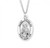 Saint Nicholas oval medal-pendant.  Solid .925 sterling silver Saint Nicholas oval medal-pendant comes on 24" genuine rhodium plated endless curb chain.  Medal comes in a deluxe velour gift box. Weight of medal: 4.9 Grams. Dimensions: 1.3" x 0.8" (32mm x 20mm). Engraving option available.

 