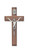 Beveled Walnut Wall Cross with Silver Corpus.  Walnut Wall Cross with Silver Corpus comes in three sizes; 6", 8"  or 10". Packaged in a gift box. Ideal wedding or house warming present