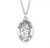 Sterling Silver Large Oval St. Sebastian Medal - 24" Chain