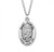 Sterling Silver Large Oval St. Gabriel - 24" Chain
