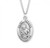 Sterling Silver Large Oval St. Gerard Medal - 24" Chain