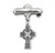 Sterling Silver or Gold-over Sterling Silver Tiny Celtic Cross Bar Pin