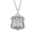 Sterling Silver St. Michael Shield Pendant - 24" Chain