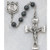 Sterling Silver 6mm Genuine Hematite Rosary.Sterling Center and Crucifix. Deluxe Gift Box Included