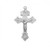 1 1/4" Sterling silver pardon crucifix with 24 inch genuine rhodium chain in a deluxe velour gift box.  Dimensions: 1.5" x 0.9" (38mm x 24mm).  Weight of medal: 2.8 Grams.  Made in USA.

Back says "Father forgive them. Behold this Heart, which has so loved Men."  Granted by Pope Pius X, the pardon crucifix is worn to obtain the pardon of God for one's neighbor and loved ones.