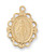 Scalloped Miraculous Medal, Option to choose Pewter or Gold Plated Finish