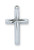 Engraved Cross comes on and 18" rhodium or gold plated chain. Dimension: 13/16"L. Available in sterling silver or gold plate over sterling silver.