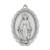 Antiqued Silver Oxidized Scalloped Miraculous Medal 