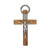 Brown Wood Crucifix with Silver Tone Corpus