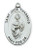 Sterling Silver Saint Jude 1 1/16" Oval Medal.  St Jude medal comes on a 20" Rhodium Plated Chain.  Deluxe Gift Box Included. Made in the USA