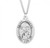 Sterling Silver Large Oval Saint  Joseph Medal - 24" Chain