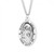 Sterling Silver Large Oval Guardian Angel Medal - 24" Chain