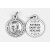 St Pio Round Silver Oxidized Medal