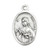 St Therese of Lisieux Oval Silver Antiqued Oxidized Medal