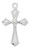 Sterling Silver Cross with CZ Pendant .  Sterling Silver Cross with CZ Pendant medal comes on an 18" genuine rhodium plated chain. Medal comes in a deluxe velour gift box.  Made in the USA