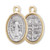 Gold Rimmed Silver Oxidized St. Benedict Medal