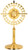 24K Two-Tone Gold-Plated Monstrance with Bright Silver Accents - 24" 