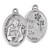 St Francis of Assisi Oval Silver Antiqued Oxidized Medal 