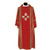 Dalmatic 860 ~ Buy 4 and get the 5th for FREE!! ...any color  combination! Dalmatic in Linea Style Fabric Embroidered in Gold & Silk Threads. Available in all Liturgical Colors including White, Green, Red, Rose & Purple. Also available: Matching  Overlay Stole, Chasuble with Matching Stole,and Mitre (not pictured). These items are imported from Europe. Please supply your Intitution’s Federal ID # as to avoid an import tax. Please allow 3-4 weeks for delivery if item is not in stock 