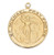 Gold-over Sterling Silver Round St. Michael Medal - 24" Chain