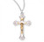 Sterling Silver Fancy Two-Tone Crucifix - 18" Chain