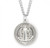 Sterling Silver Round St. Benedict Jubilee Medal - 24" Chain