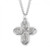 Sterling Silver 4-Way Medal with Flower Center - 24" Chain