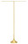 Solid Satin Brass Processional Banner Stand – Telescoping or Rigid Shaft