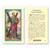 Clear, laminated Italian holy card. 
Features World Famous Fratelli-Bonella Artwork. 2.5'' x 4.5''