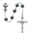 Beautiful First Communion Rosary. This genuine Hematite rosary has a rhodium crucifix and  chalice centerpiece.  Rosary measures 16 1/2"L.  The rosary comes in a Black Leatherette Gift Box. Perfect keepsake rosary for years to come. 