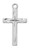 Sterling Silver Engraved Cross with Brite Cuts - 16-18" Chain