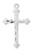 Sterling Silver or Gold-over Sterling Silver Cross Pendant with Brite Cuts - 16-18" Chain