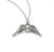 Sterling Silver Guardian Angel Cut-Out Charm - 18" Chain