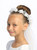 Communion Headpiece - Veil with Satin Rose Flowers and Rhinestones
