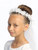 Communion Headpiece - Veil with Organza Flowers, Rhinestones and Pearl Acents 