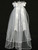 Communion Headpiece - Veil with Organza Flowers, Rhinestones and Pearl Acents 